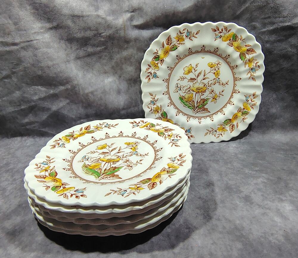 7 Vintage J. G. MEAKIN BREAMAR Cake Plates